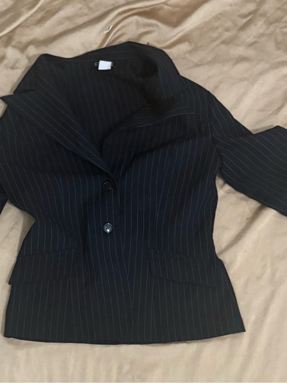Vintage Classic Black Pinstripe Junior Suit Jacket & Pants - Picture 3 of 6